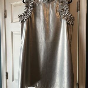 Just Bellina Silver Ruffle Dress